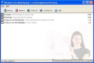 Windows Live Mail Backup screenshot